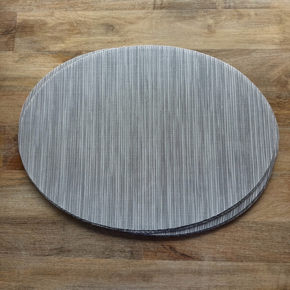 Chilewich 8 Gray Oval Table Placemats New